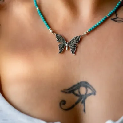 Ketting Butterfly blue
