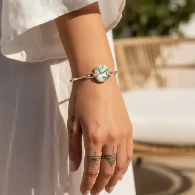 Zilveren armband Coloretti met abalone schelp