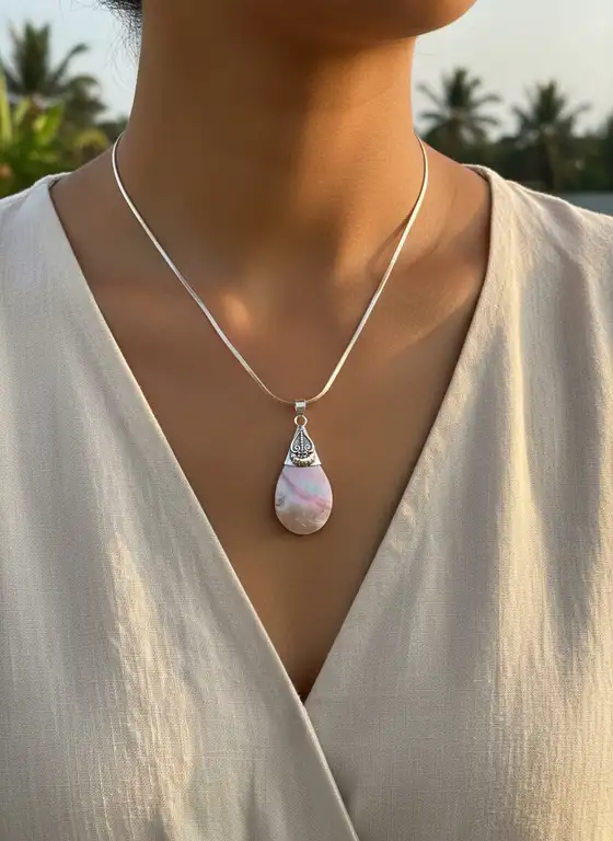 Hanger Olga met bruine seashell 3 Hanger met bruine seashell