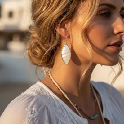 Oorbellen Lotti white