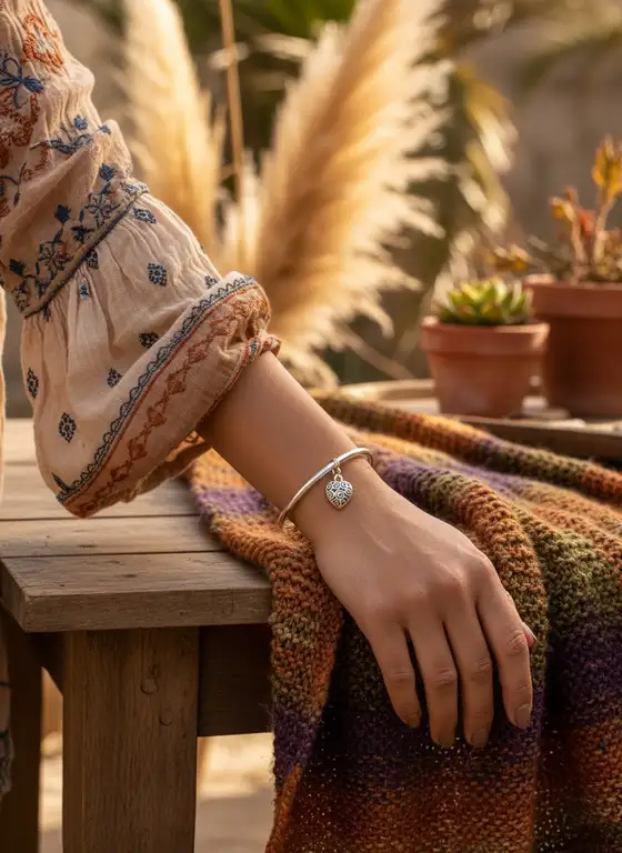 Zilveren dames armband Je t'aime 2 Zilveren bangle