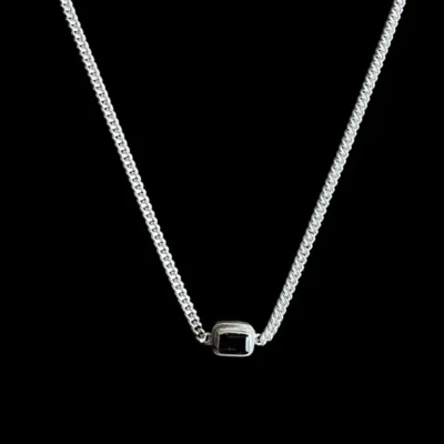 Zilveren ketting met natuursteen