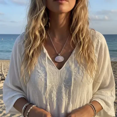 Limited edition hanger Tina met bruine seashell