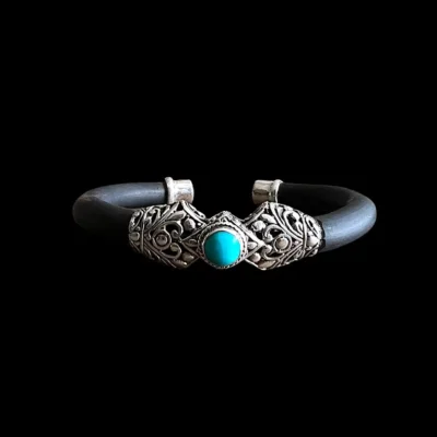 Zilveren armband met turkoois steen Zilveren dames armband Malaika blue